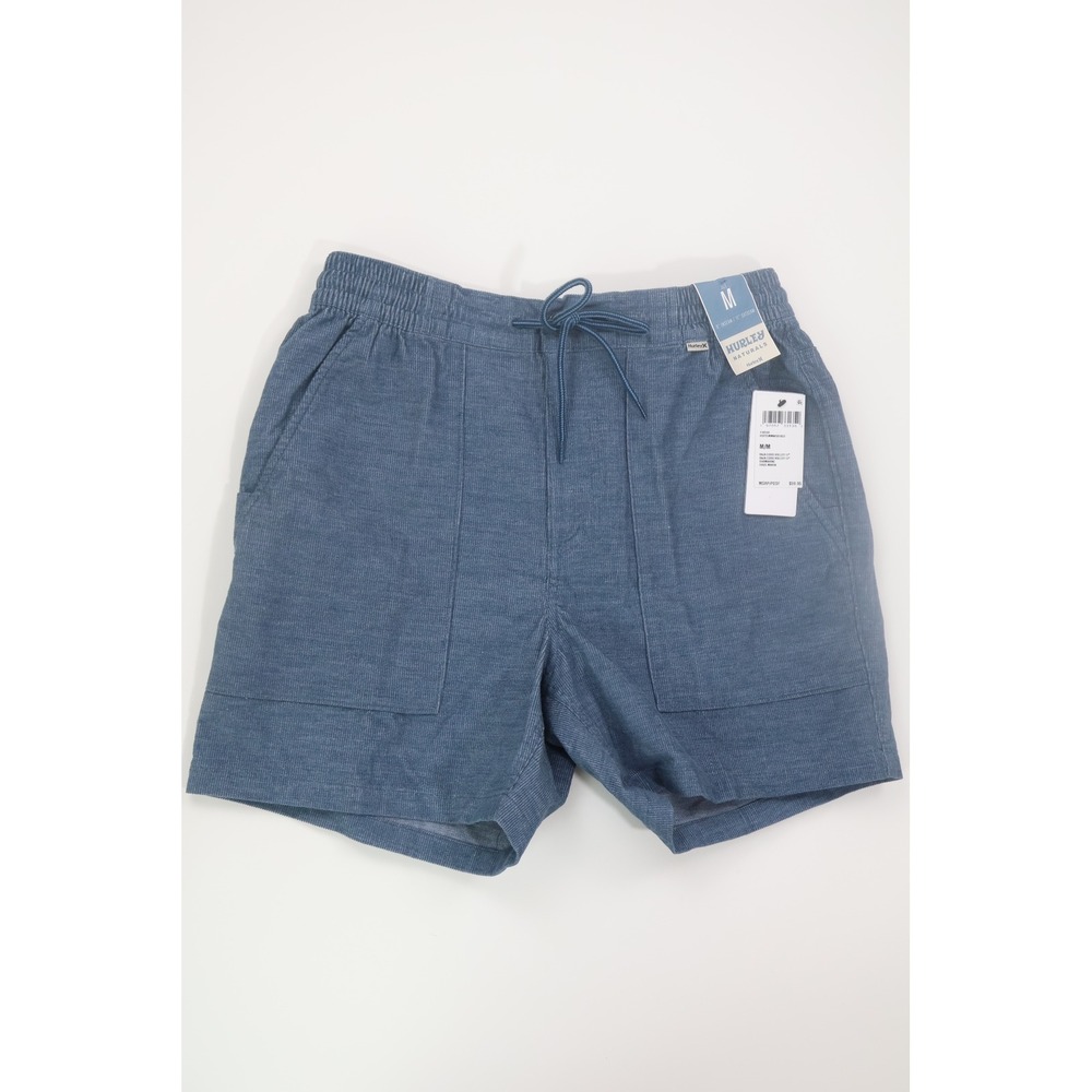 Hurley Baja Cord Volley Shorts Medium Blue Corduroy Casual Beachwear